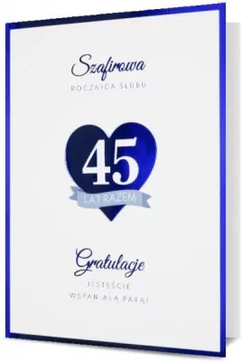 Karnet B6: Rocznica ślubu Szafirowa