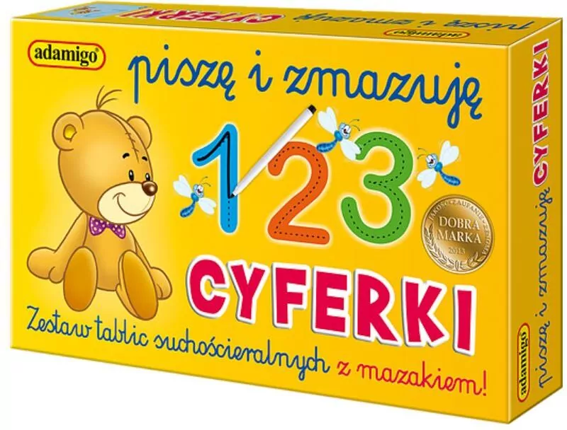 Piszę i zmazuję cyferki. Zestaw tablic suchościeralnych z mazakiem - tantis.pl