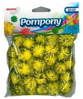 Pompony 2cm. Metaliczne złote - tantis.pl