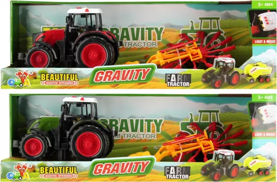 Traktor na baterie światło dźwięk+ akcesoria Mega Creative 55x18x15cm