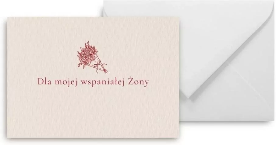 Mini kartka Dla mojej wspaniałej Żony - tantis.pl