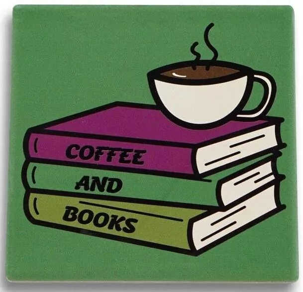 Pulteney Press Podkładka pod kubek Kawa i książki - tantis.pl