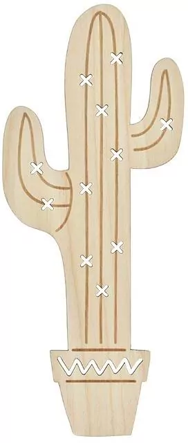 Drewniana zakładka do książki z grawerem - Kaktus - tantis.pl