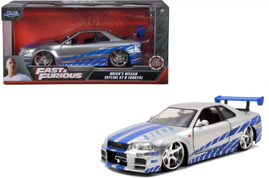 Jada F&F Nissan Skyline GTR silver 1:24 - tantis.pl