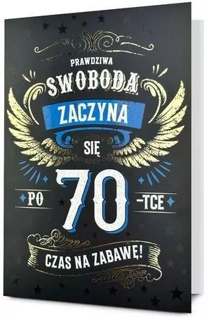 Karnet B6 Urodziny 70 - tantis.pl