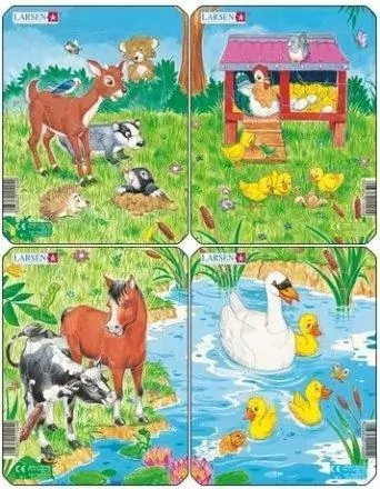 Układanka Larsen Mini Cute Animals 10el - tantis.pl