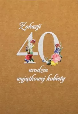 Kartka okolicznościowa eko: Urodziny 40