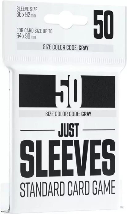 Gamegenic: Just Sleeves - Standard Card Game Sleeves (66x91 mm), Czarne, 50 sztuk - tantis.pl