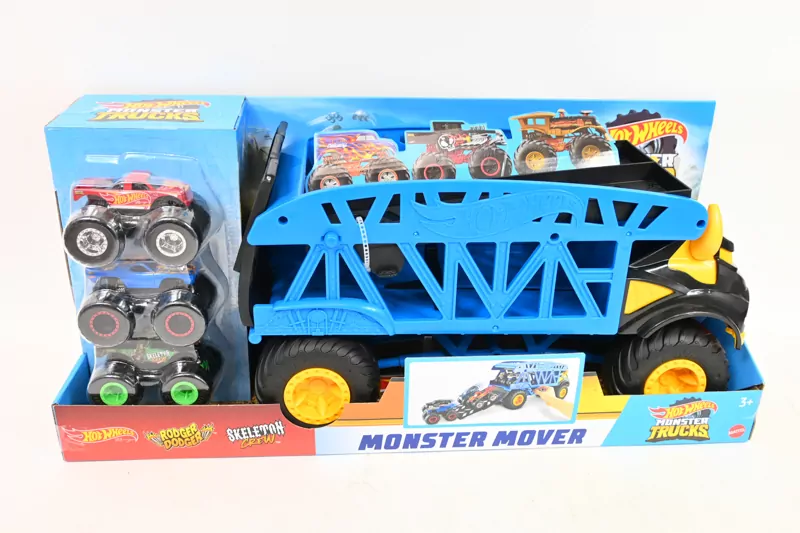 Hot Wheels Transporter Monster Mover + 3 auta - tantis.pl