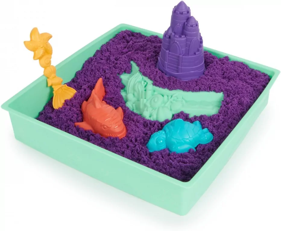 Kinetic Sand. Piasek z foremkami fioletowy - tantis.pl