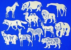 Naklejki fluorescencyjne. Safari