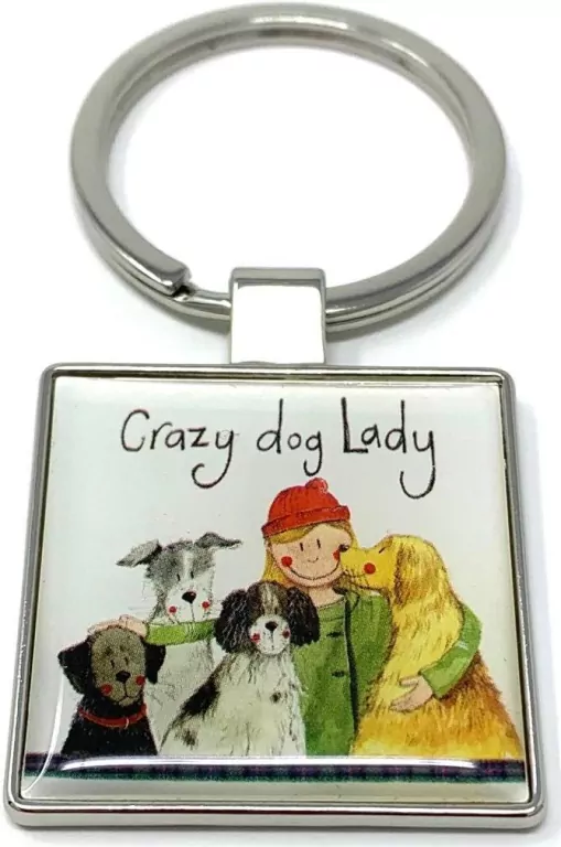 Brelok do kluczy K29 Crazy Dog Lady Psiara - tantis.pl