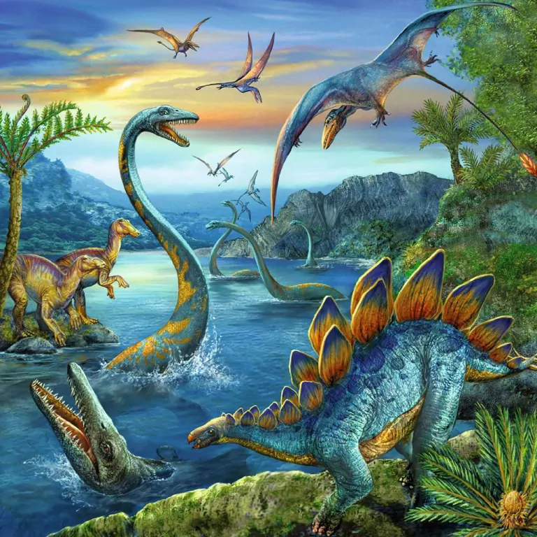 Ravensburger. Puzzle 3x49. Dinozaury - tantis.pl