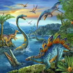 Ravensburger. Puzzle 3x49. Dinozaury