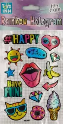 Naklejki rainbow hologram - Happy. ToysInn