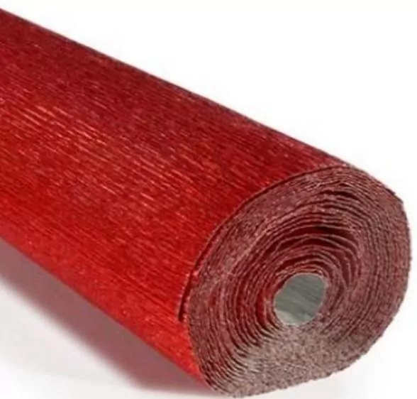 Krepina 50x250cm 180g metalizowana czerwona - tantis.pl
