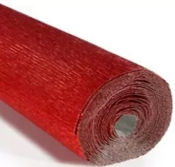 Krepina 50x250cm 180g metalizowana czerwona