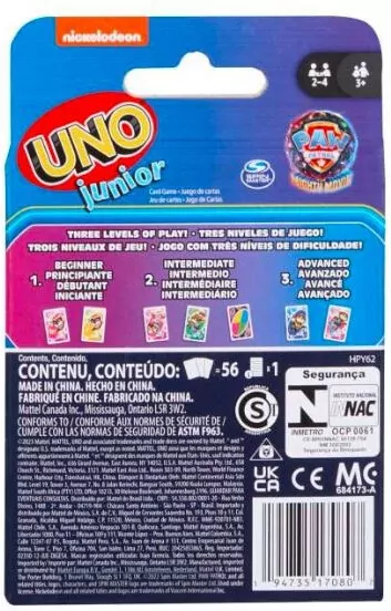 UNO Junior. Psi Patrol - tantis.pl