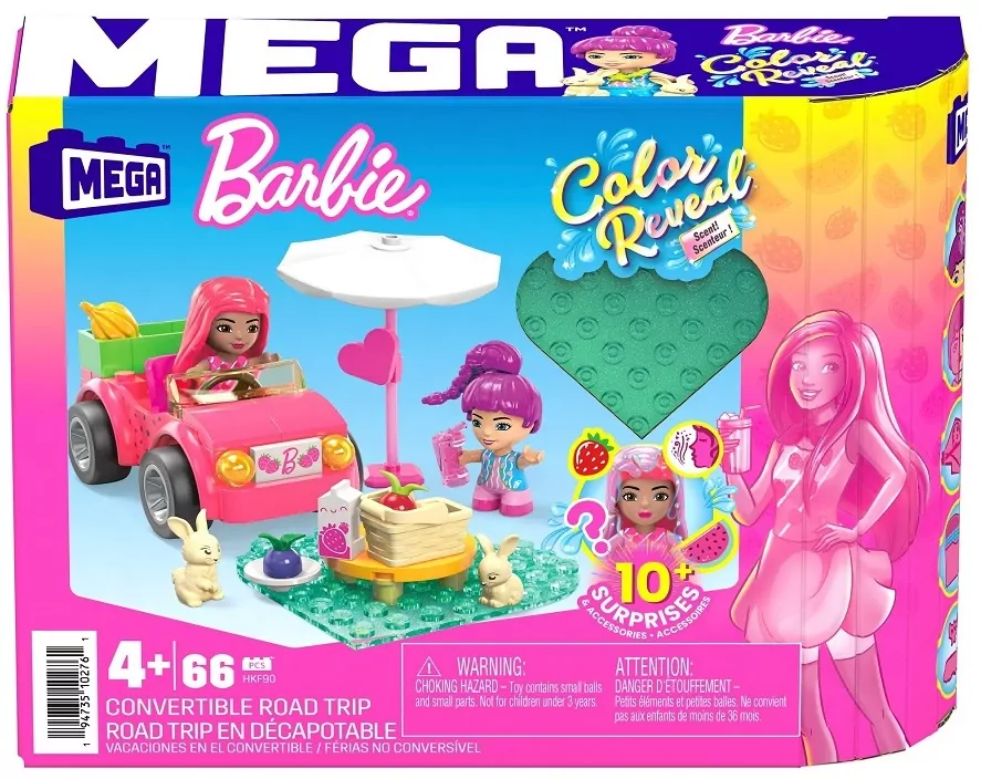 Barbie. Mega Klocki. Kabriolecik. Wesoła wycieczka - tantis.pl