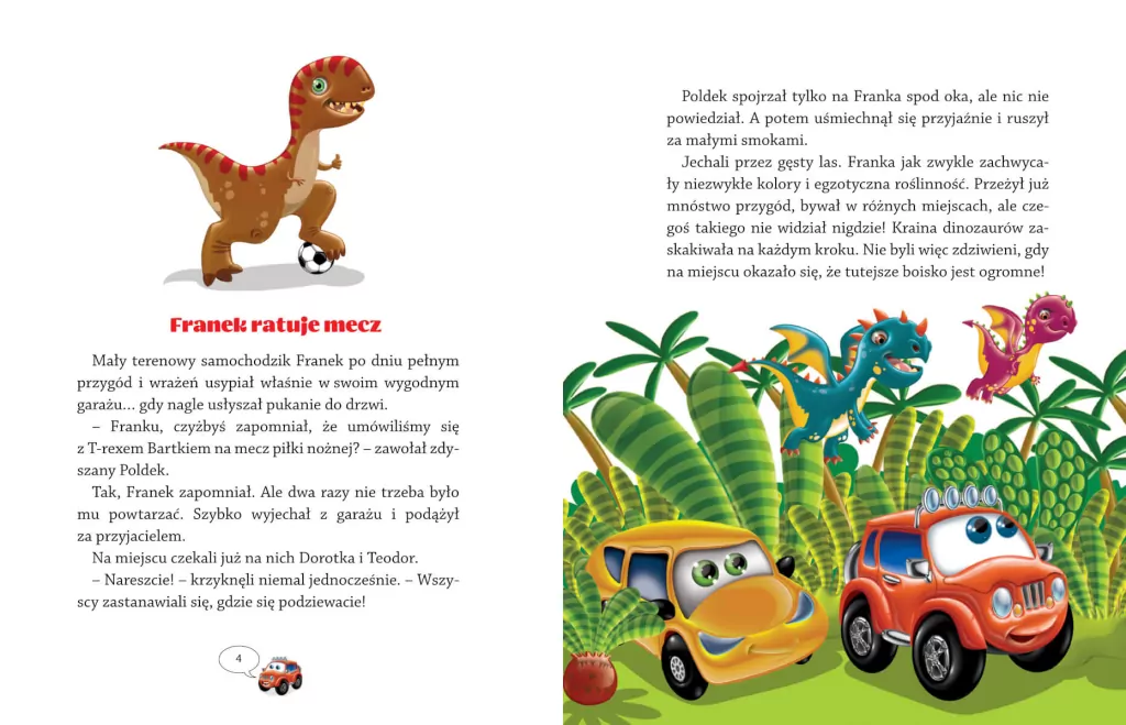 Opowieści na dobranoc. Kraina dinozaurów. Samochodzik Franek - tantis.pl