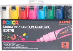 Markery plakatowe PC-8K. POSCA UNI. 8 kolorów