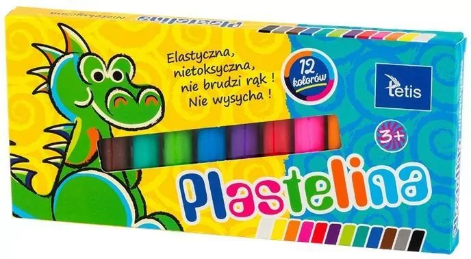 Tetis. Plastelina 15g, 12 kolorów - tantis.pl