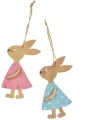 Drewniana zawieszka - zajączek MIX - tantis.pl
