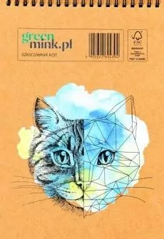Szkicownik na spirali. Kot - tantis.pl