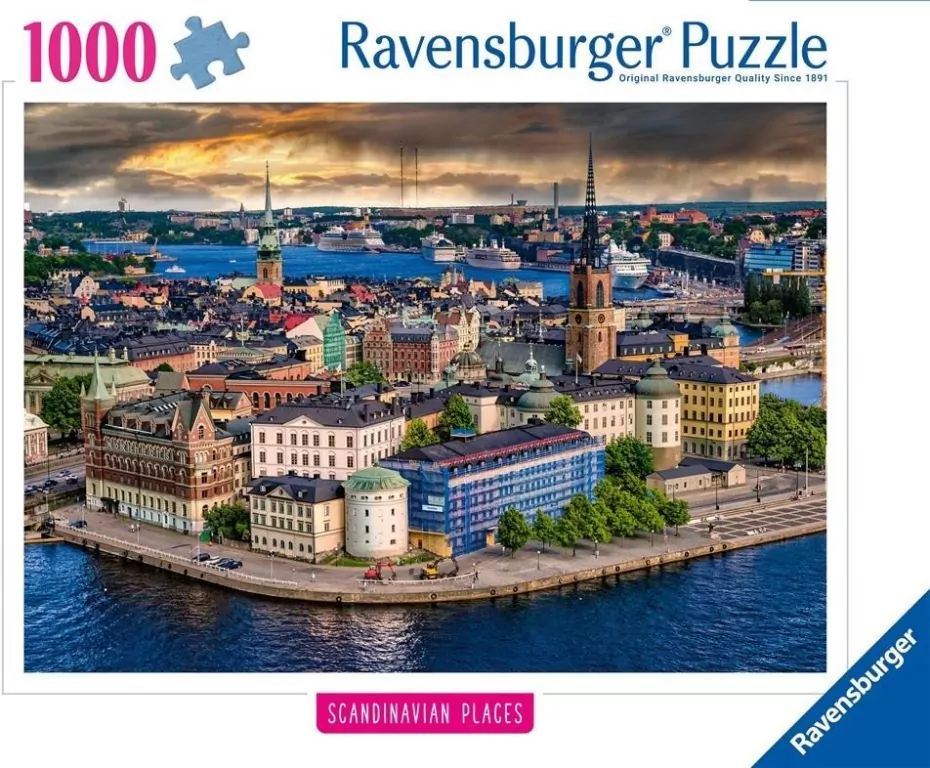 Puzzle 1000 Skandynawskie miasto widok - tantis.pl