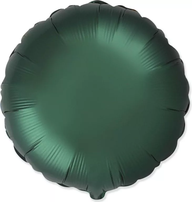 Balon foliowy Okrągły satynowy dark green 45cm - tantis.pl