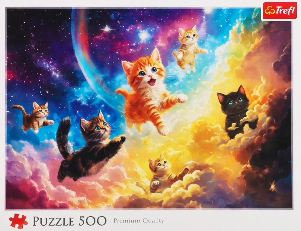 Puzzle 500 Kosmiczne kotki TREFL - tantis.pl
