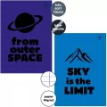Zeszyt A4/32K linia margines 90g Sky Space (6szt) - tantis.pl