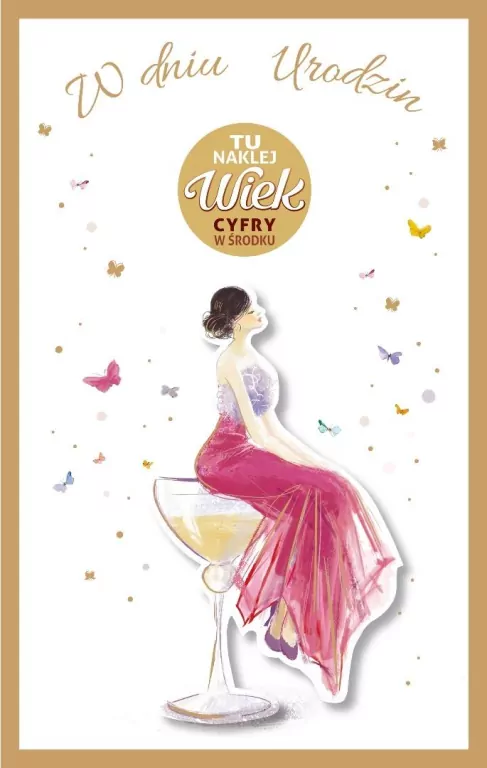 Kartka okolicznościowa Urodziny (wymienne cyfry) - tantis.pl