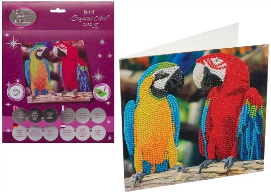 Diamentowa mozika Papugi 18x18cm