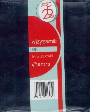 Wizytownik 64 dwuklatkowy 616 granatowy ANTRA - tantis.pl