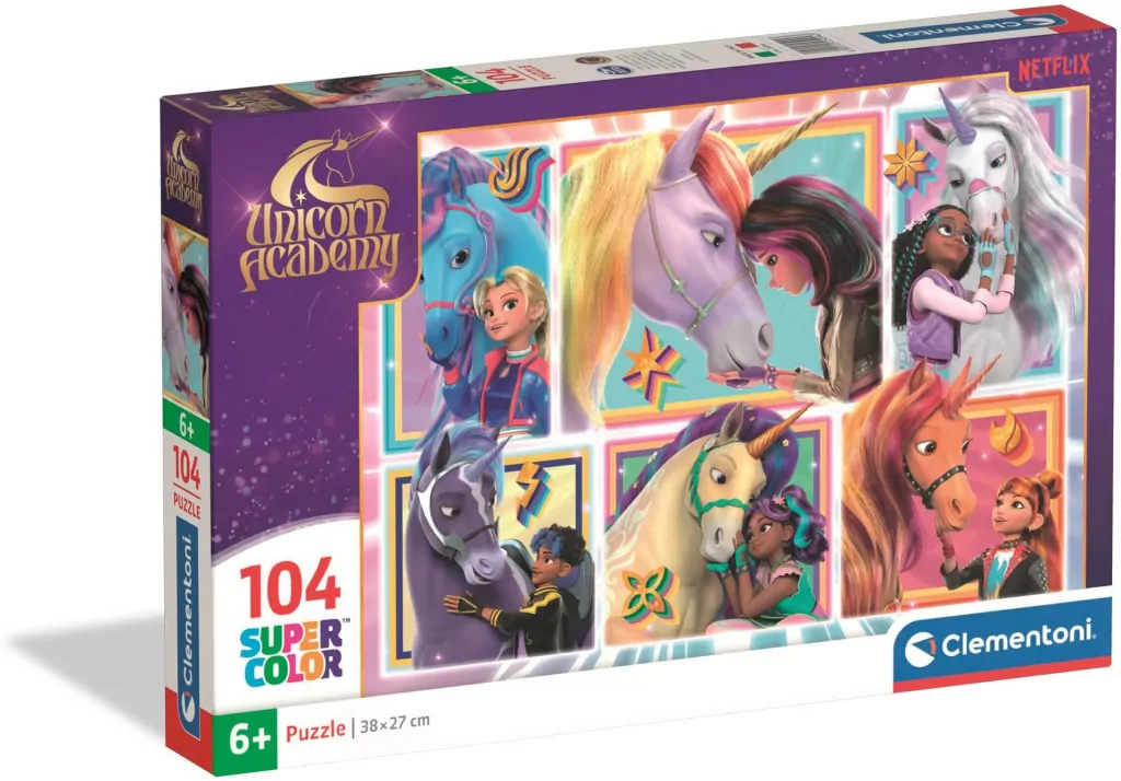 Puzzle 104 Super Kolor Unicorn Academy - tantis.pl