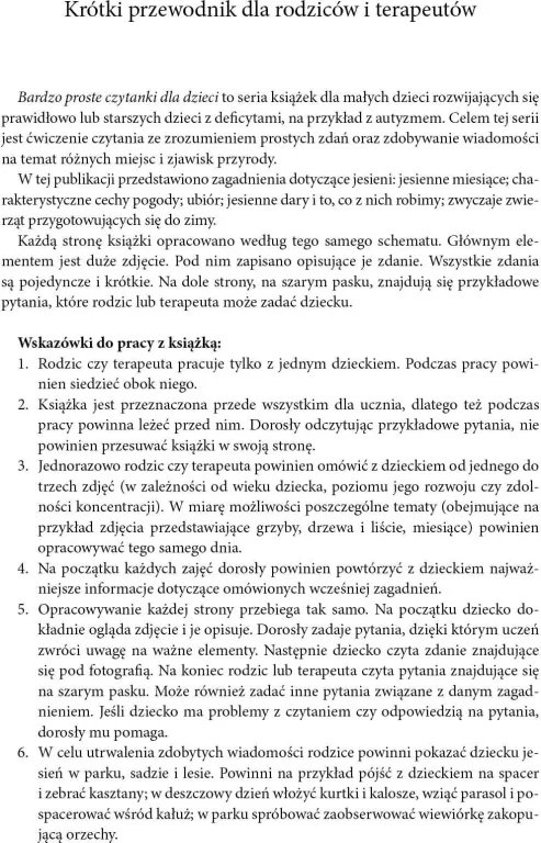 Jesień. Bardzo proste czytanki dla dzieci - tantis.pl