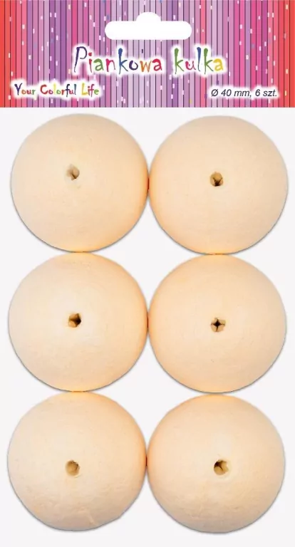 Piankowe kulki 4cm 6szt - tantis.pl