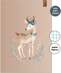 Zeszyt A4 32 kartki w kratkę 90g Jeleń beż