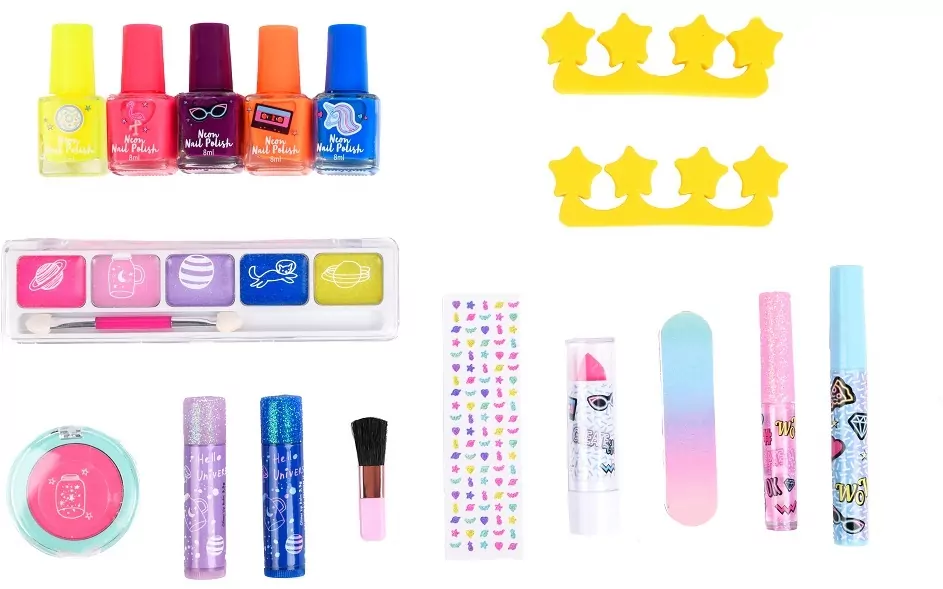 Zestaw do Make-up neon, brokat - tantis.pl