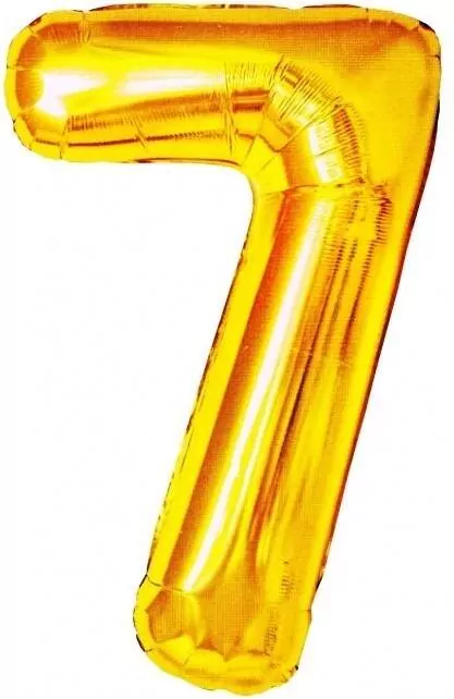 Balon foliowy złoty cyfra 7, wys.81 cm BCF-955-7 - tantis.pl