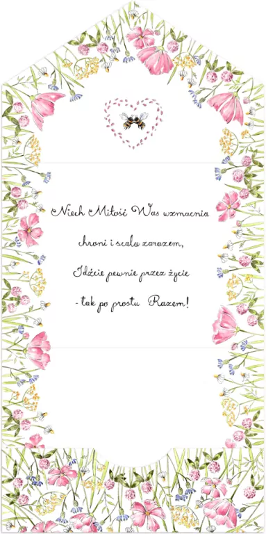 Karnet A5 ślub polne kwiaty - tantis.pl