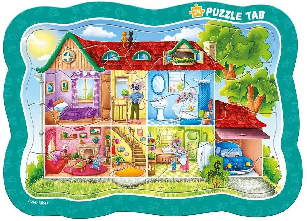Puzzle ramkowe. Mysi domek - tantis.pl