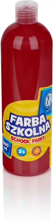 Farba szkolna ciemno czerwona 500ml ASTRA - tantis.pl
