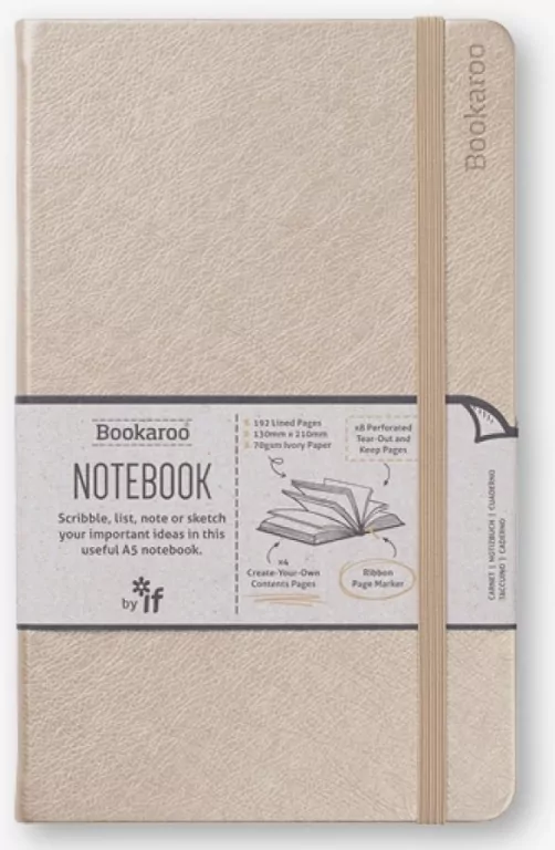 Bookaroo. Notatnik Journal A5, złoty - tantis.pl