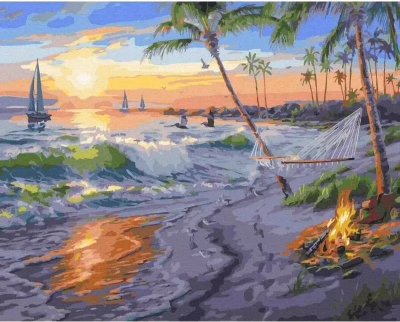 Malowanie po numerach. Wypoczynek 40x50cm - tantis.pl