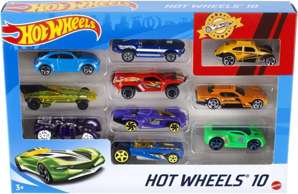 Hot Wheels. Małe samochodziki 10-pak - tantis.pl
