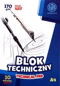 Blok techniczny A4/10K 170g  ASTRA - tantis.pl