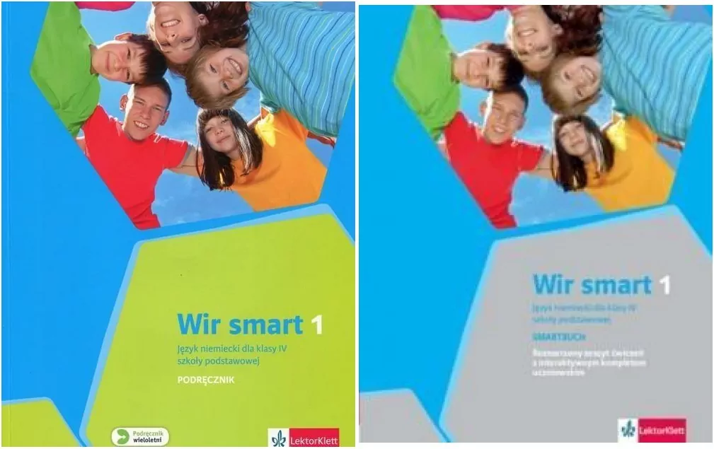 Wir smart 1. Pakiet: Podręcznik / Zeszyt ćwiczeń (Smartbuch) do języka niemieckiego dla klasy IV szkoły podstawowej - tantis.pl
