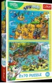 Puzzle 2x70 Trefliki w Krainie Zwierząt TREFL - tantis.pl